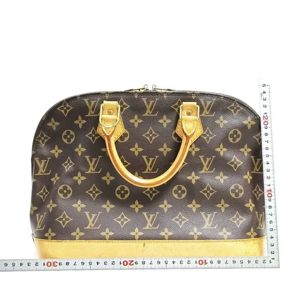 Louis Vuitton LV Hand Bag Alma Brown Monogram Purse Vintage Pre Loved Authentic - Picture 2 of 9